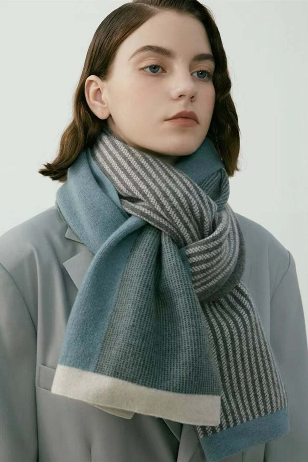 Striped Scarf - Warm Winter Wrap (1)