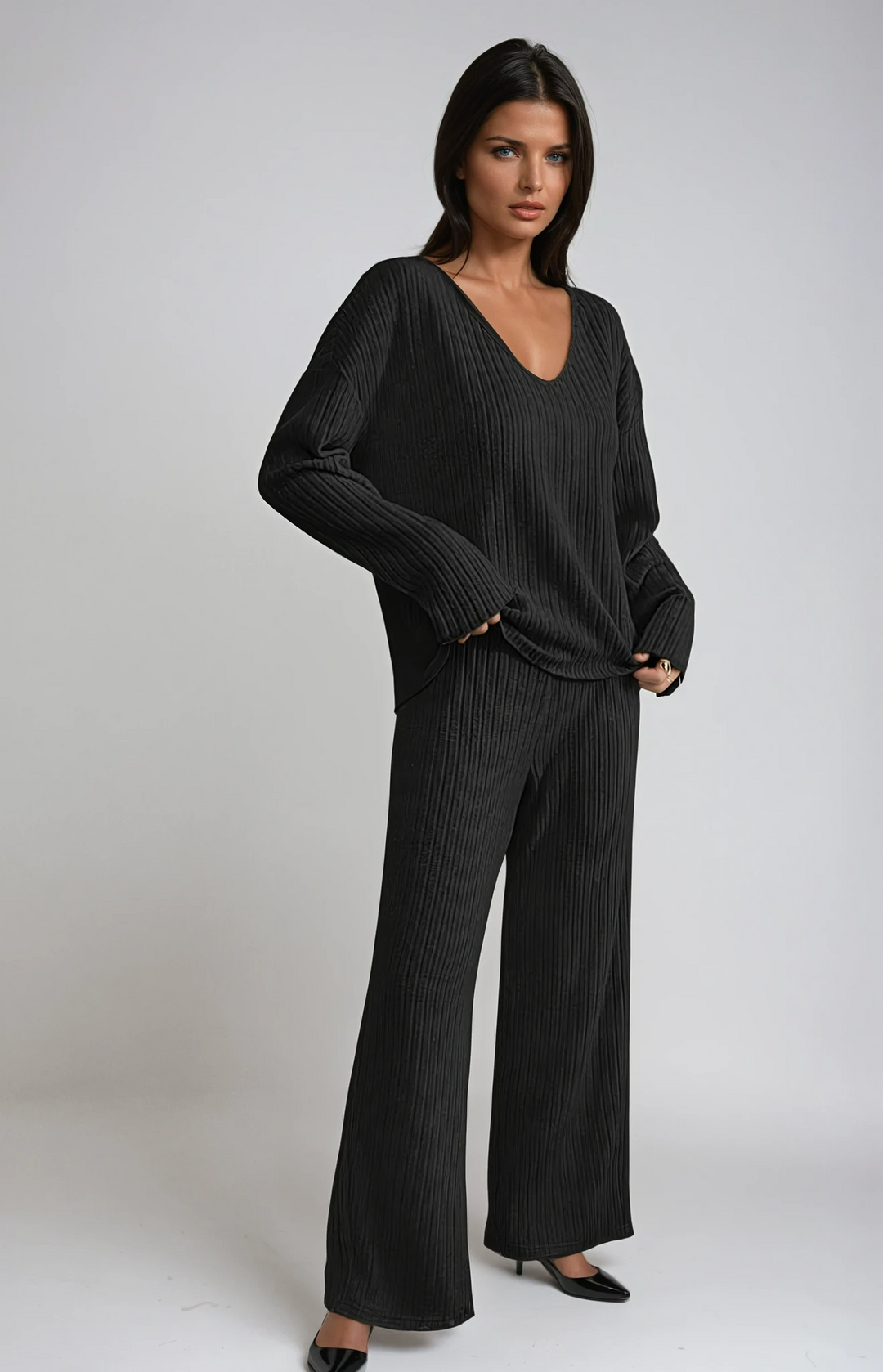 Evangeline Ribbed Knit Lounge Set (1)