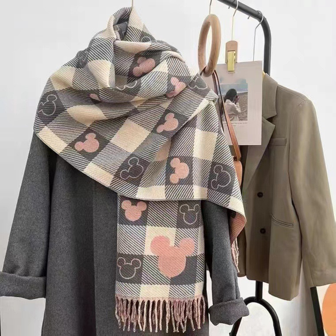 ZOLANI | Comfy Warm Plaid Double Side Tassel Scarf (1)