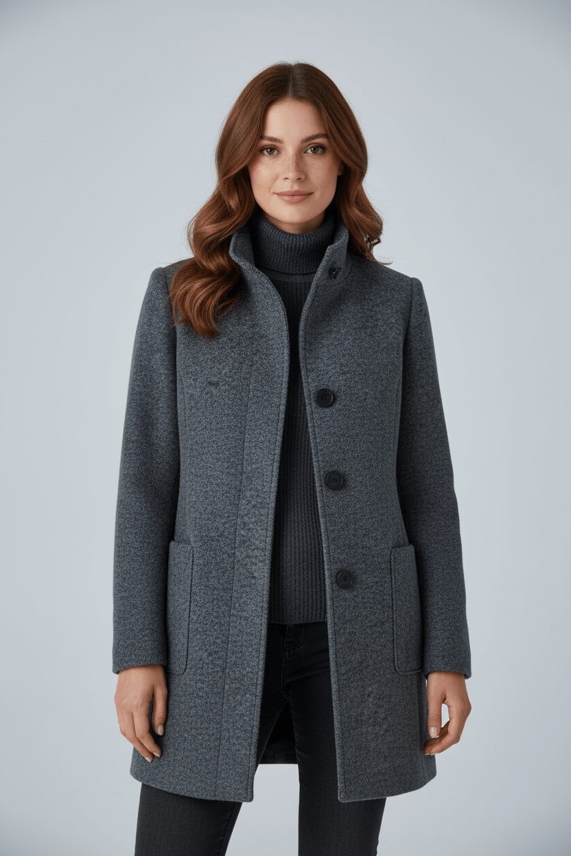 Charlotte Davies | Wool-Blend Tailored Overcoat For Women (1)