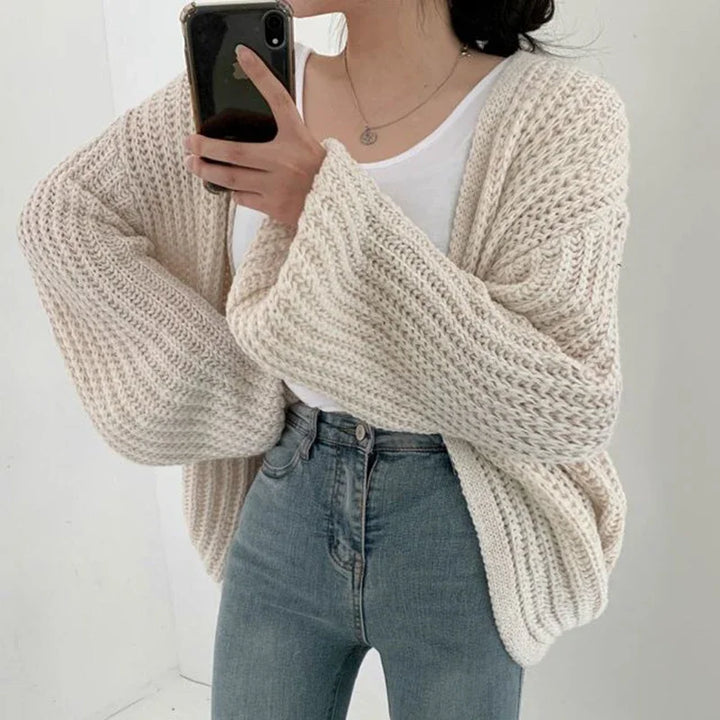 Oversized Sleeve Knit Cardigan (5)
