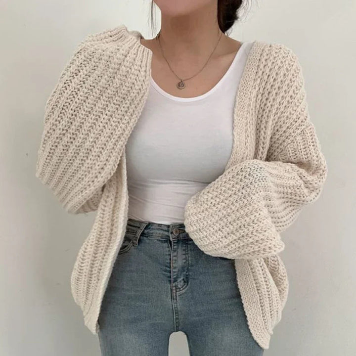 Oversized Sleeve Knit Cardigan (7)