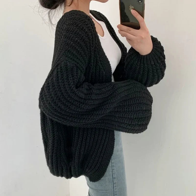 Oversized Sleeve Knit Cardigan (8)