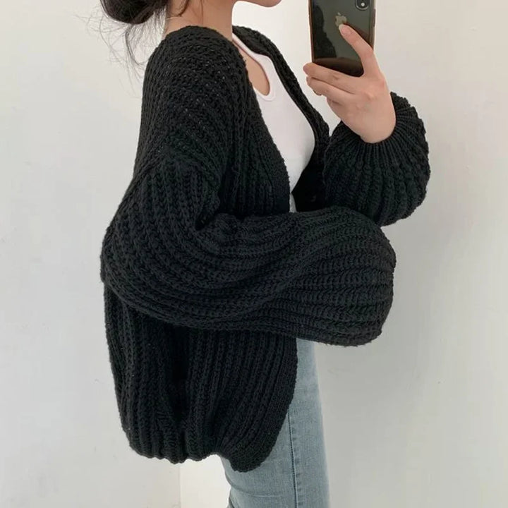 Oversized Sleeve Knit Cardigan (8)