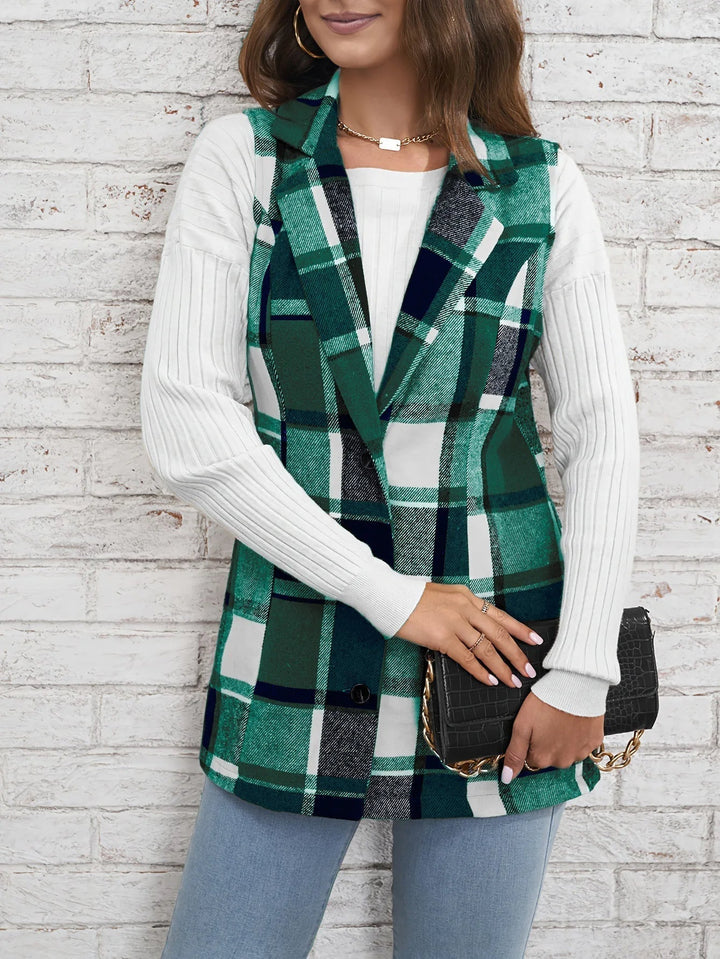 Drunelle | Elegant Tailored Check Waistcoat (6)