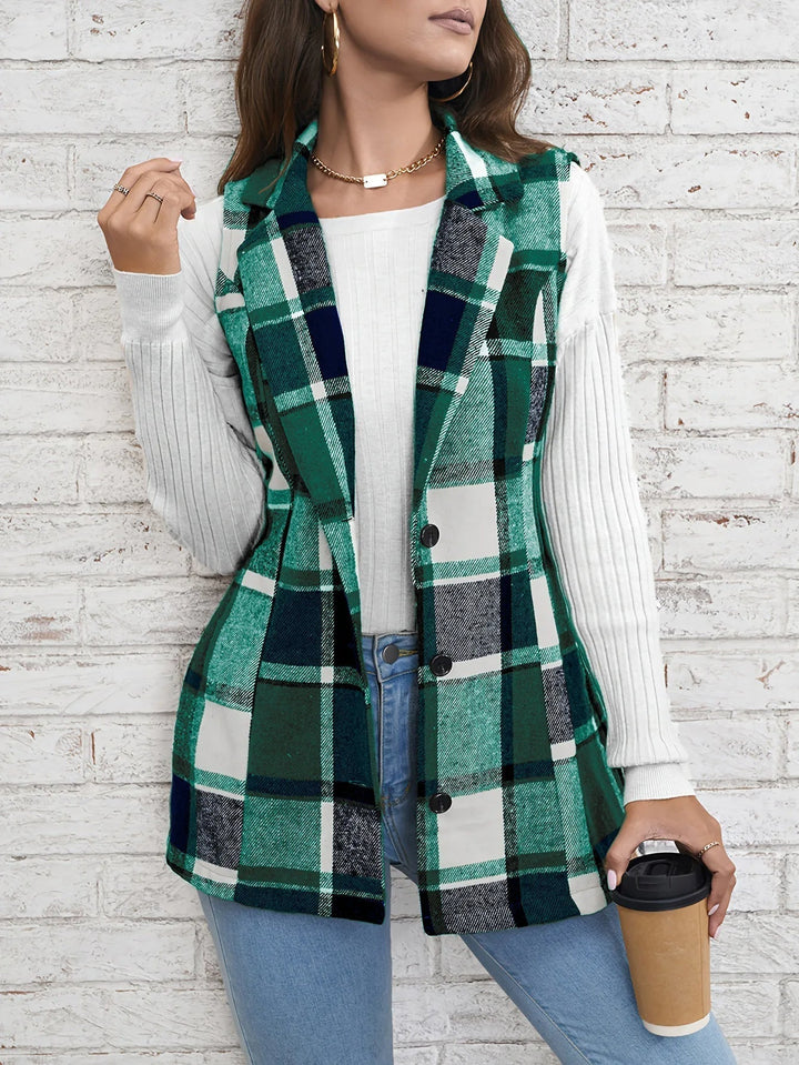 Drunelle | Elegant Tailored Check Waistcoat (7)