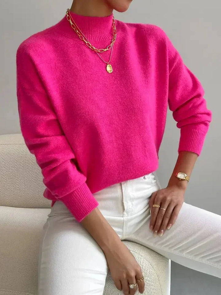 Mara | Women's Relaxed Mock-Neck Fleece Sweatshirt (8)