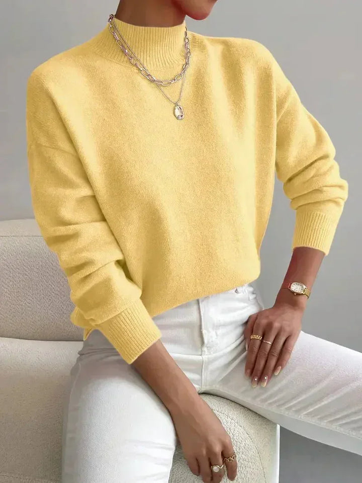 Mara | Women's Relaxed Mock-Neck Fleece Sweatshirt (5)